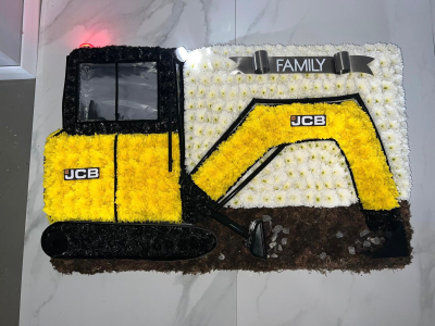 JCB Digger - JCB Digger funeral tribute