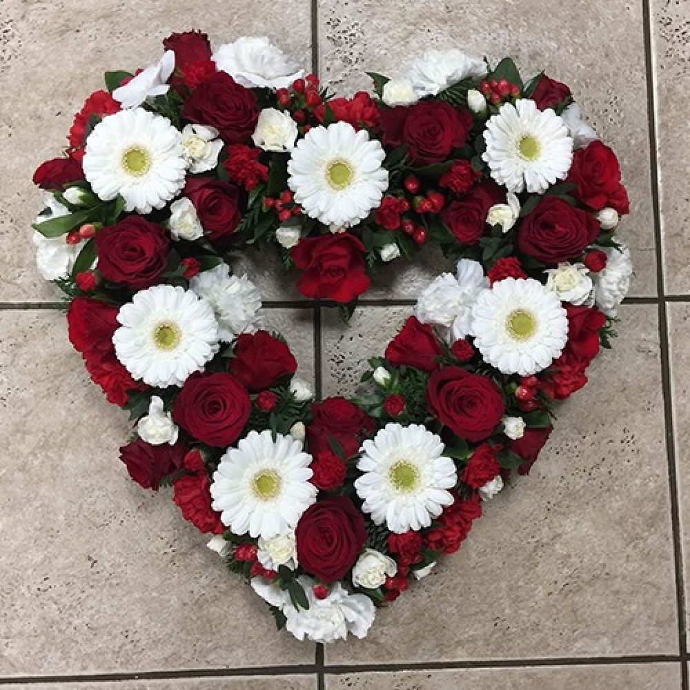 Red and White loose Heart