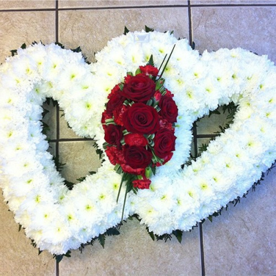 Red & White Heart - 
