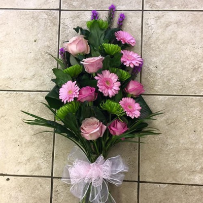 Pink, Purple & Green Tied Sheaf - 