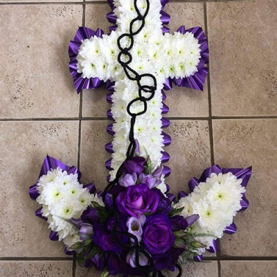 Purple & White Anchor - 