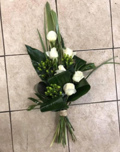 White rose tied sheaf - 