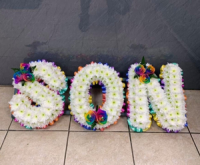 Rainbow rose letters - 